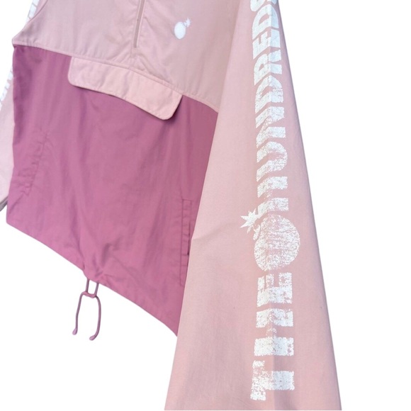 The Hundreds Dell 2 Anorak Jacket Windbreaker Nylon Pink Streetwear Size Medium - Picture 3 of 15
